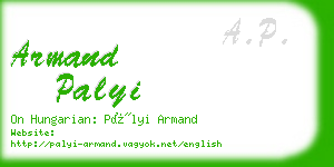 armand palyi business card
